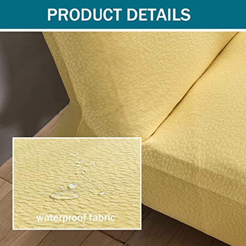 Housse de canapé extensible jacquard de qualité supérieure bleu