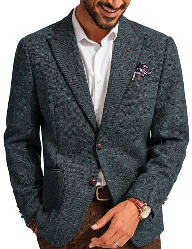 Image of PJ PAUL JONES Men's Blazer Regular Fit British 2 Buttons Modern Business Jacket Blazer Dark Brown