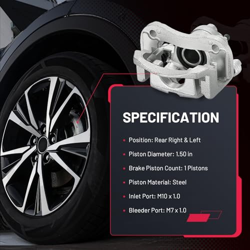 Image of BDFHYK 19-B2905 19-B2904 Rear Disc Brake Caliper Assembly Compatible with Toyota Highlander 2004 2005 2006 2007 2.4L L4 3.3L V6, GAS 2pcs
