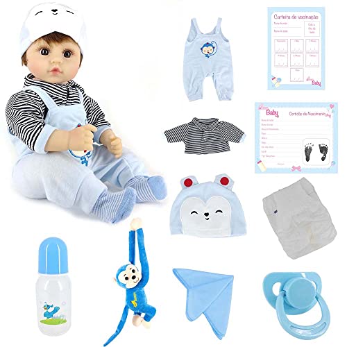 Boneca Bebê Reborn Laura Baby Dreams Nuno Brinca, Chora e Ri