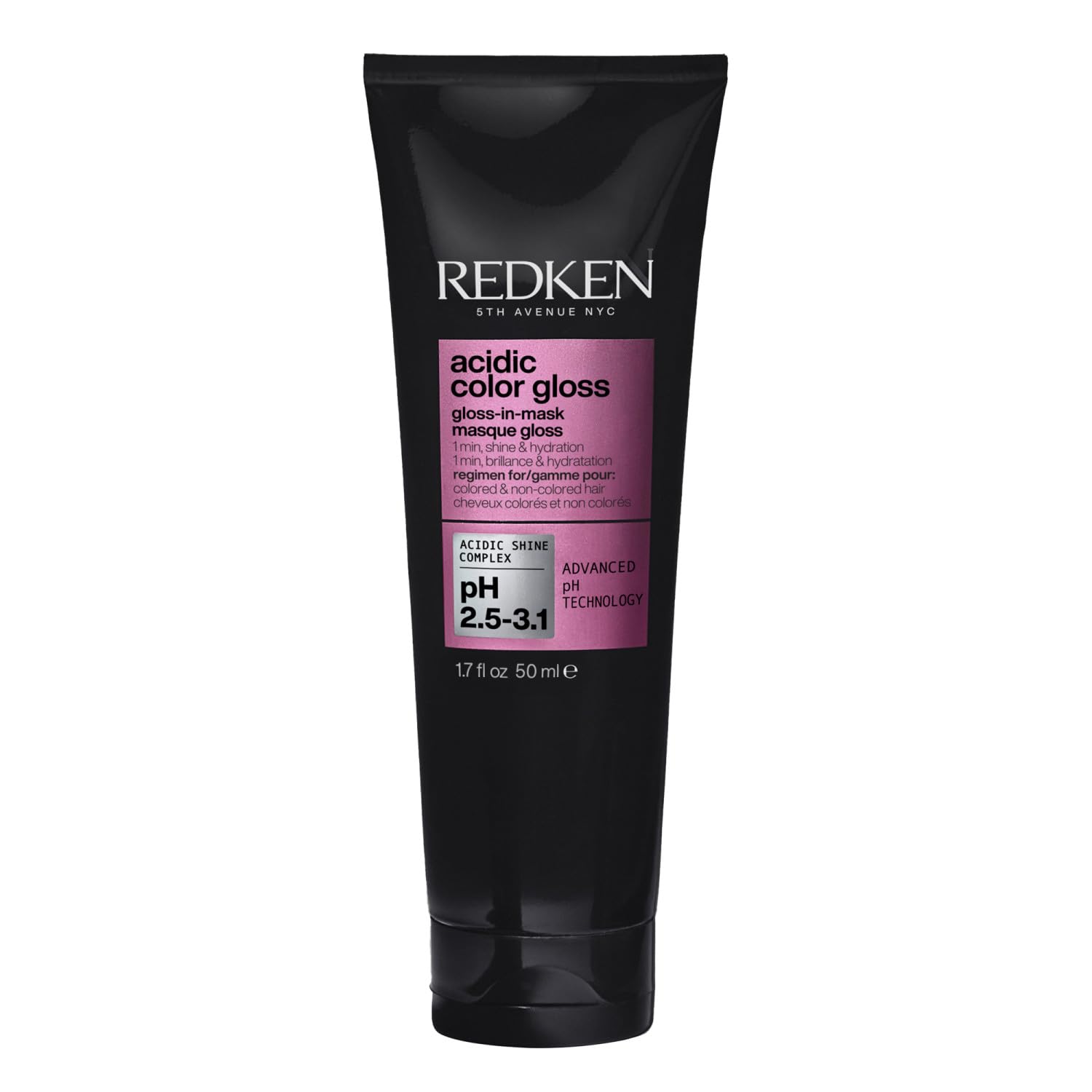 Redken, Maschera per Capelli Colorati, Tinti e Spenti, Luminosità Estrema e Idratazione Intensa, Formula con PH Acido, Acidic Color Gloss, Gloss in Mask, 50 ml