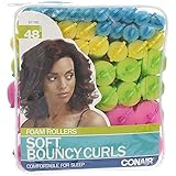 Conair Rollers, Foam, Bouncy Curls, 48 ct (Pack of 4)