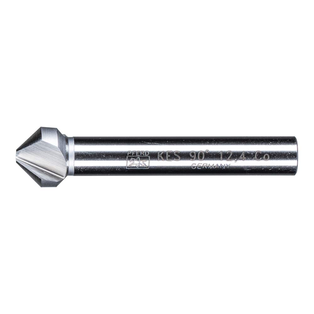 Pferd Hss-E Co5 Cone/Deburring Countersink | 90°, Diameter 12.40 Mm, Shaft Diameter 8 Mm, Din 335 C | 25202132 - Temperature Resistant Thanks To Co Content