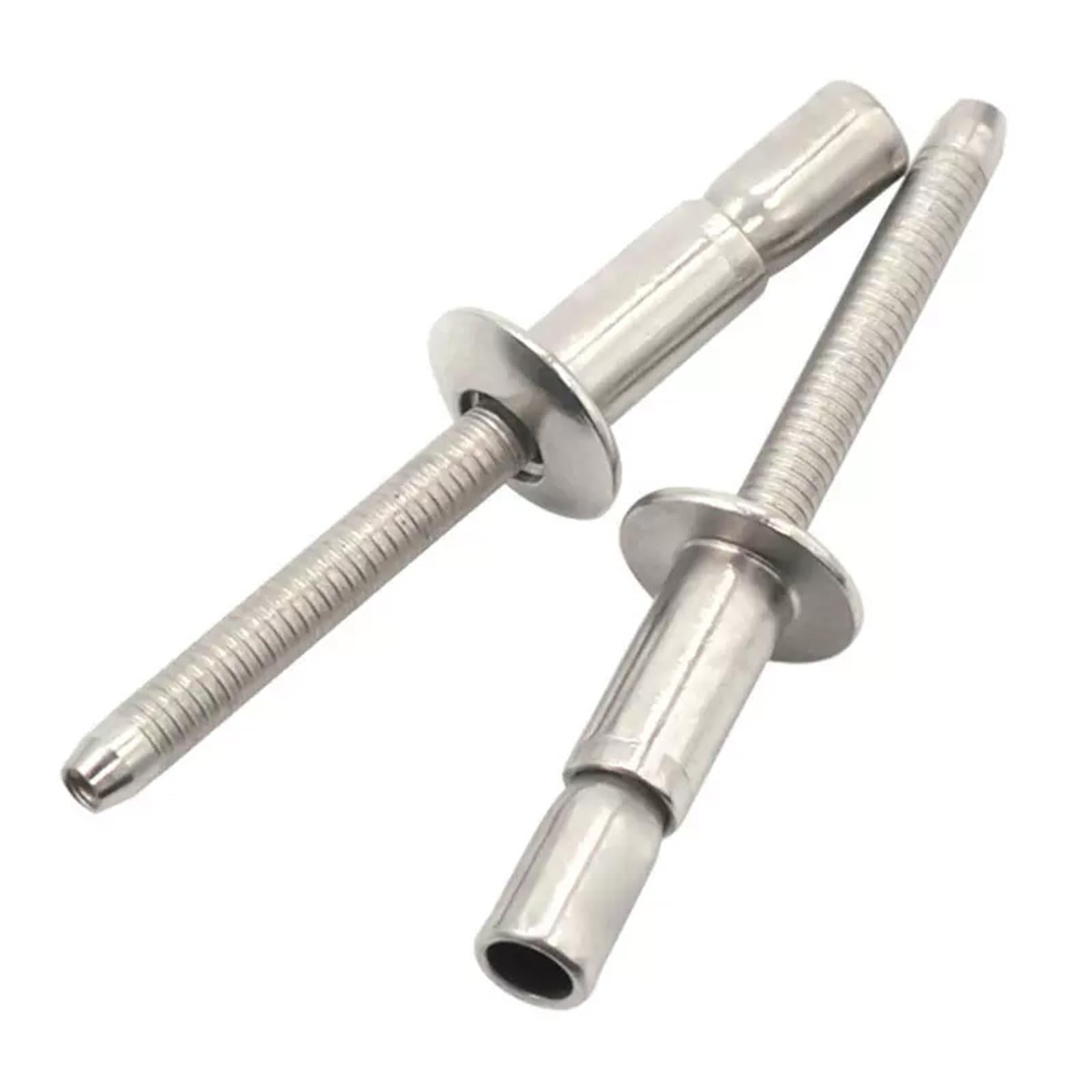 30/50pcs High Strength Structural Blind Rivets 304 Stainless Steel Sealed Waterproof Rivet Dome Countersunk Rivetts | 50Pcs BBI,6.4x20 mm