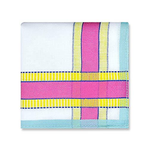 Men\'s Soft Cotton Handkerchiefs with Assorted Color 6 Piece Gift Set by Zenssia - Thumbnail 3