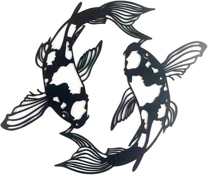 Metal Pisces Wall Art Versatile for Indoor and Outdoor Charming Iron Art Wall Decoration Modern Minimalist Bedroom Wall Hanging