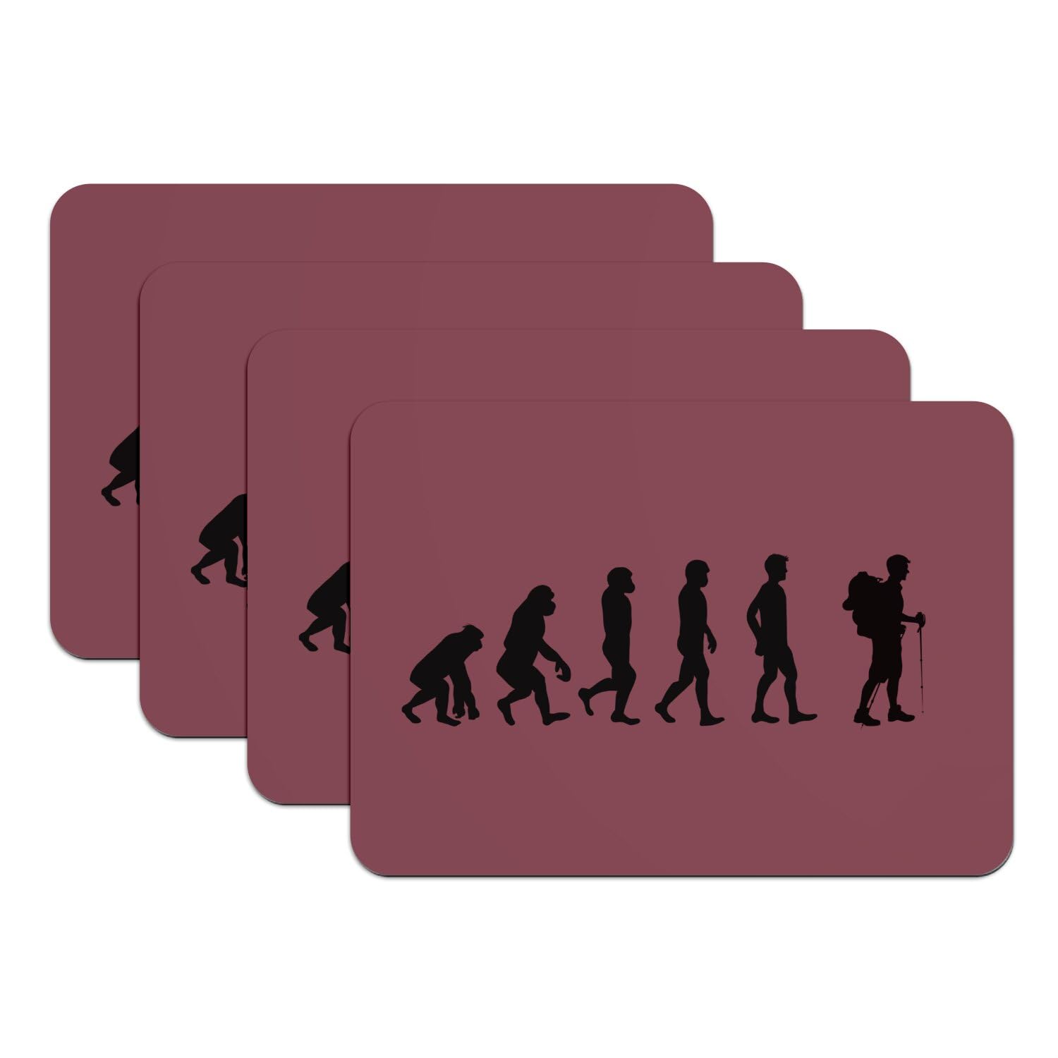 Sets de table rouge antidérapants pour protéger des rayures 4pcs