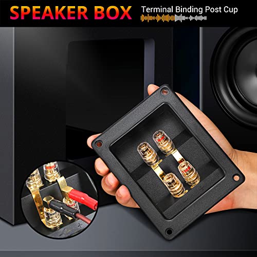 Facmogu Caja terminal 4 vías para altavoz, 2 piezas miniatura 6