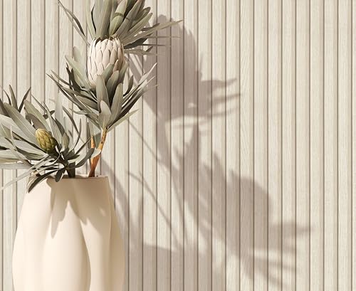 marburg Selbstklebende Tapete Beige Holzoptik Skandi Holzpaneele für Wand und Möbel 6,00 x 0,53m