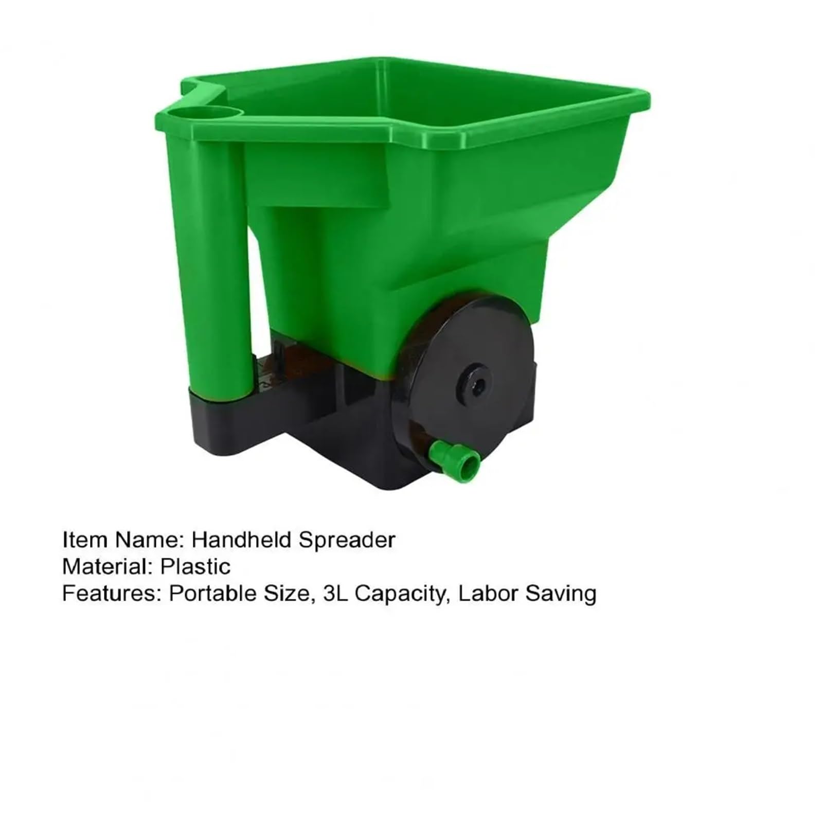 Seed dispenser Strumento per piantare spandiconcime portatile da 24 * 23 cm Capacità 3 litri Spandiconcime manuale Spanditore per terreni agricoli per prato verde Strumenti Agricoli(A)