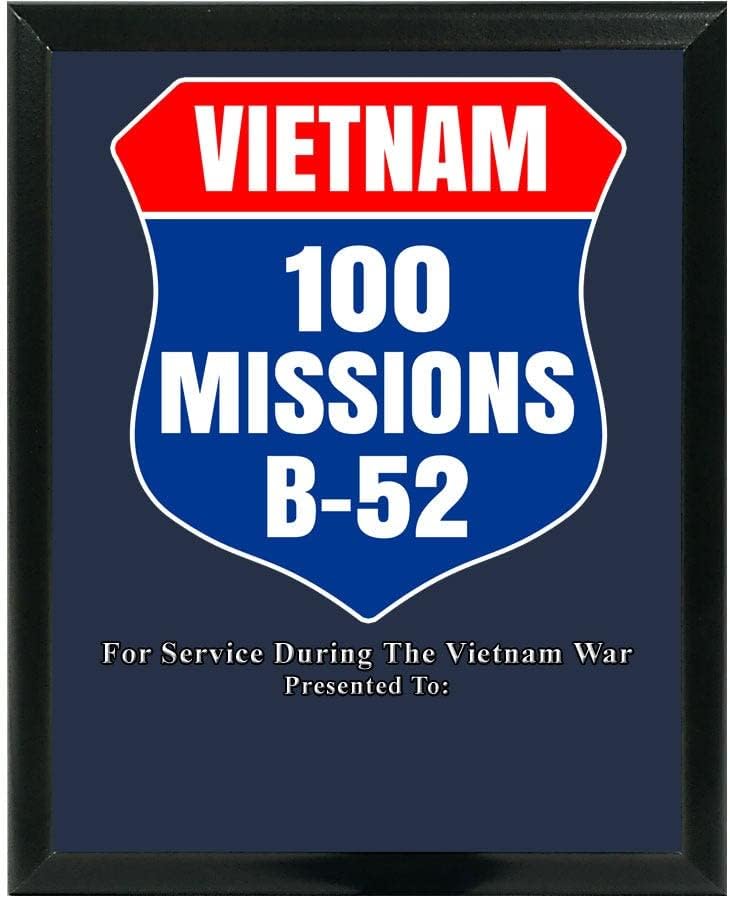 Vietnam 100 Missions Honor Custom Wall Plaque