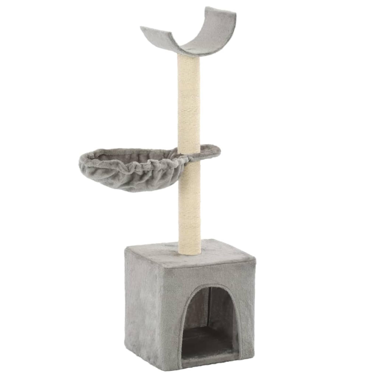 Homgoday Tiragraffi per gatti con tiragraffi in sisal, 105 cm, grigio, torre tiragraffi, casa multilivello per gatti, centro attività per gatti, animali e articoli per animali domestici