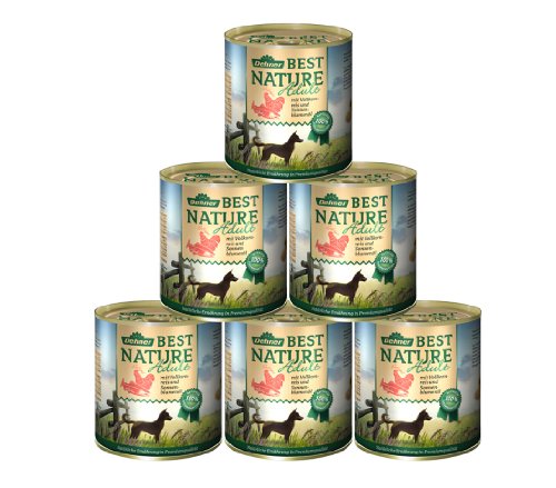 Dehner Best Nature Nourriture pour Chien Adulte Saumon et volaille avec Riz 6 x 800 g (4,8 kg) Cover