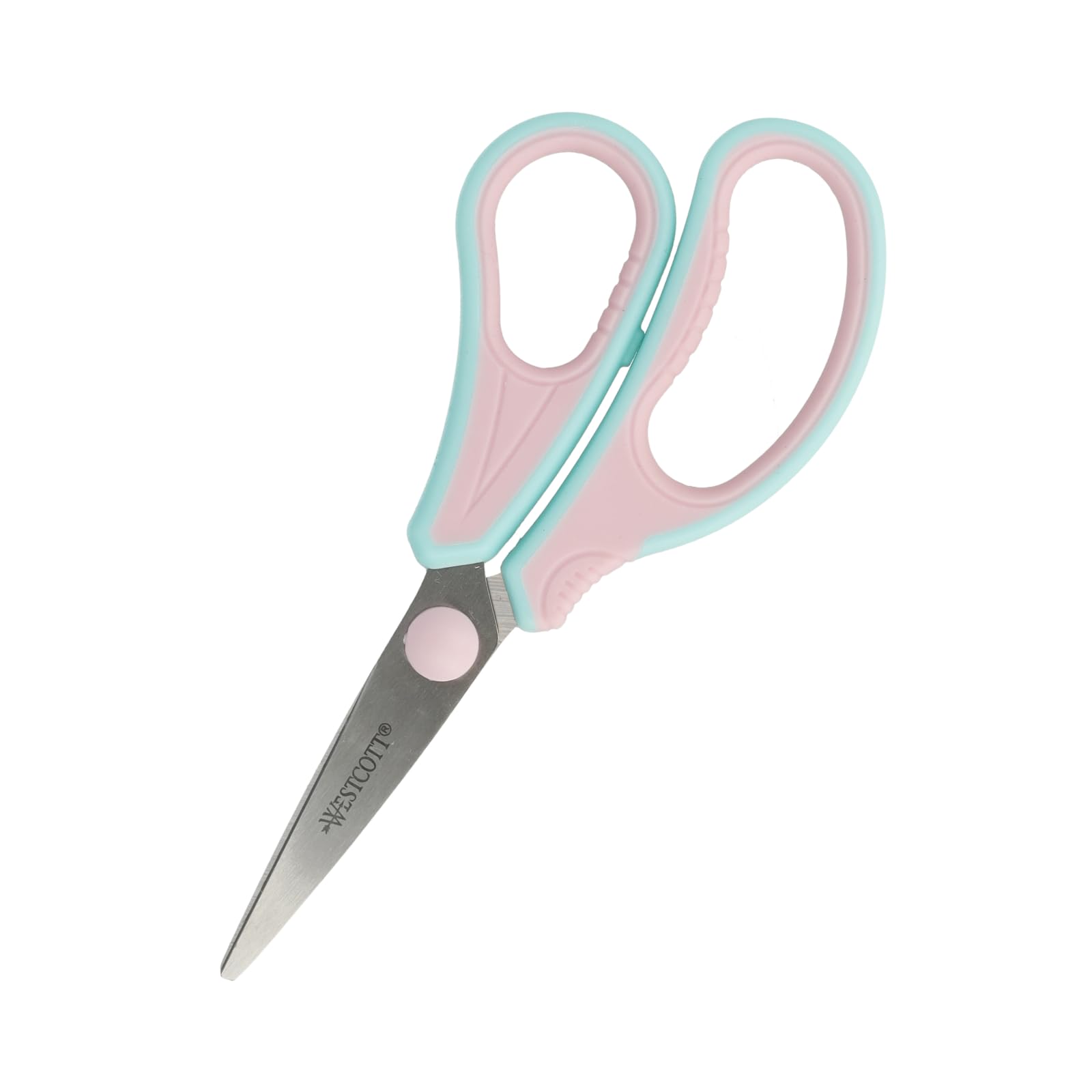 Westcott GRIPEEZE E-21574 00 Children's Scissors Pastel Pink Right-Handed Scissors with Ergonomic Handle for School Children 14 cm Ideal for Children's Hands