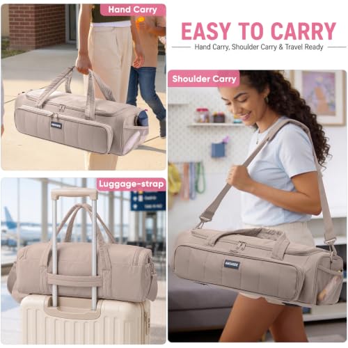 Image of AMOIGEE Puff Carrying Case for Cricut Explore 5, Quilted Storage Bag for Die-Cutting Machine, Travel Craft Tote with Pockets for Vinyl, Tools, Mats and Cricut Accessories and Suppliers