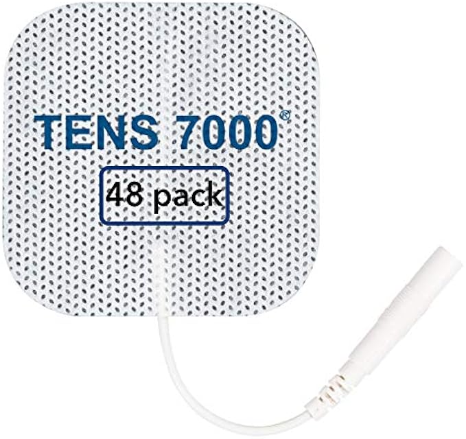 TENS 7000 Official TENS Unit Electrode Pads - 48 Pack, Premium Quality OTC TENS Unit Replacement Pads, 2" X 2" - Compatible with Most TENS Machines, Replacement Electrodes Value Pack