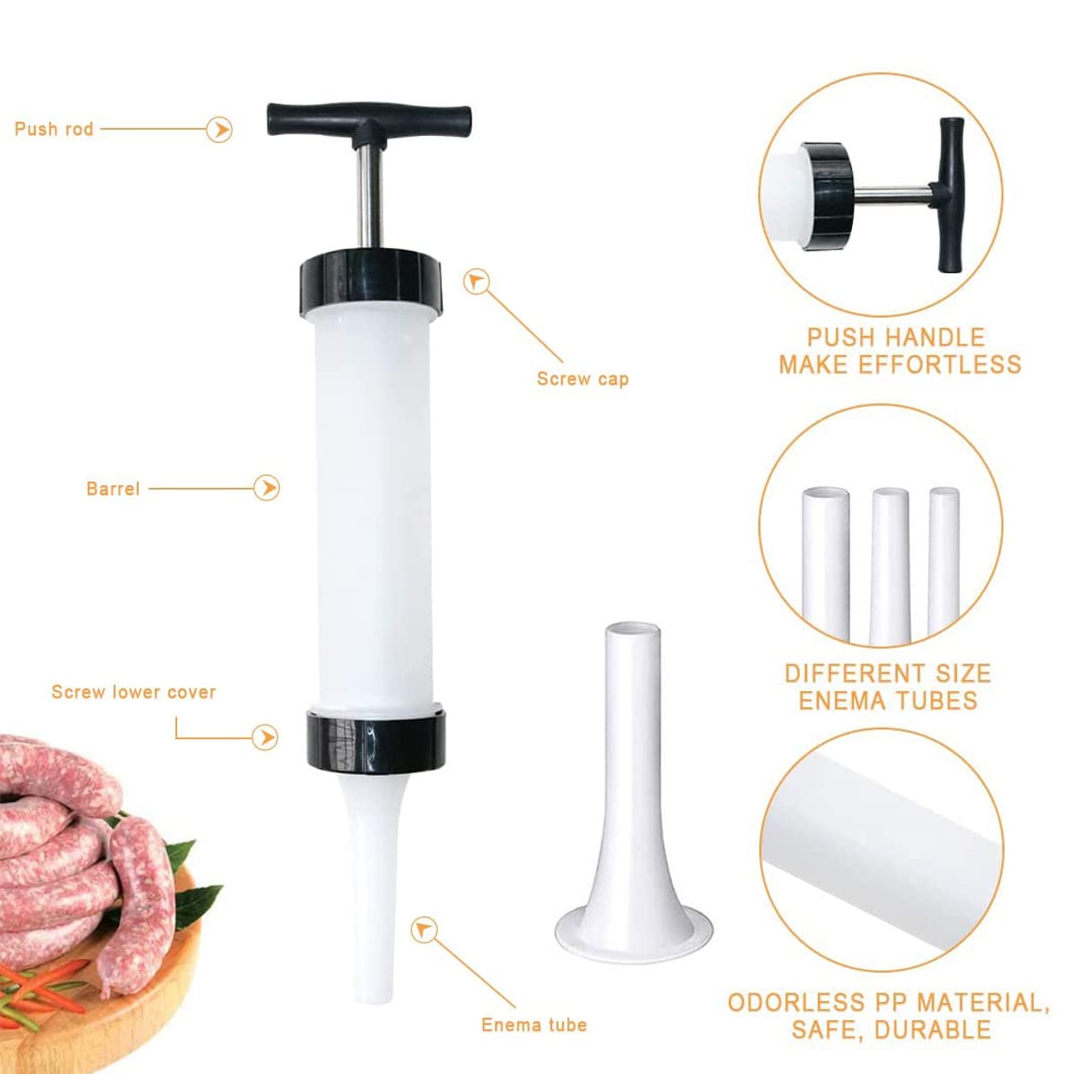 Spremiagrumi Per Salsicce SHIDOW - Macchina Manuale Per Hot Dog E Polpette - ABS Alimentare - Dimensioni 11,8x9x8 Cm