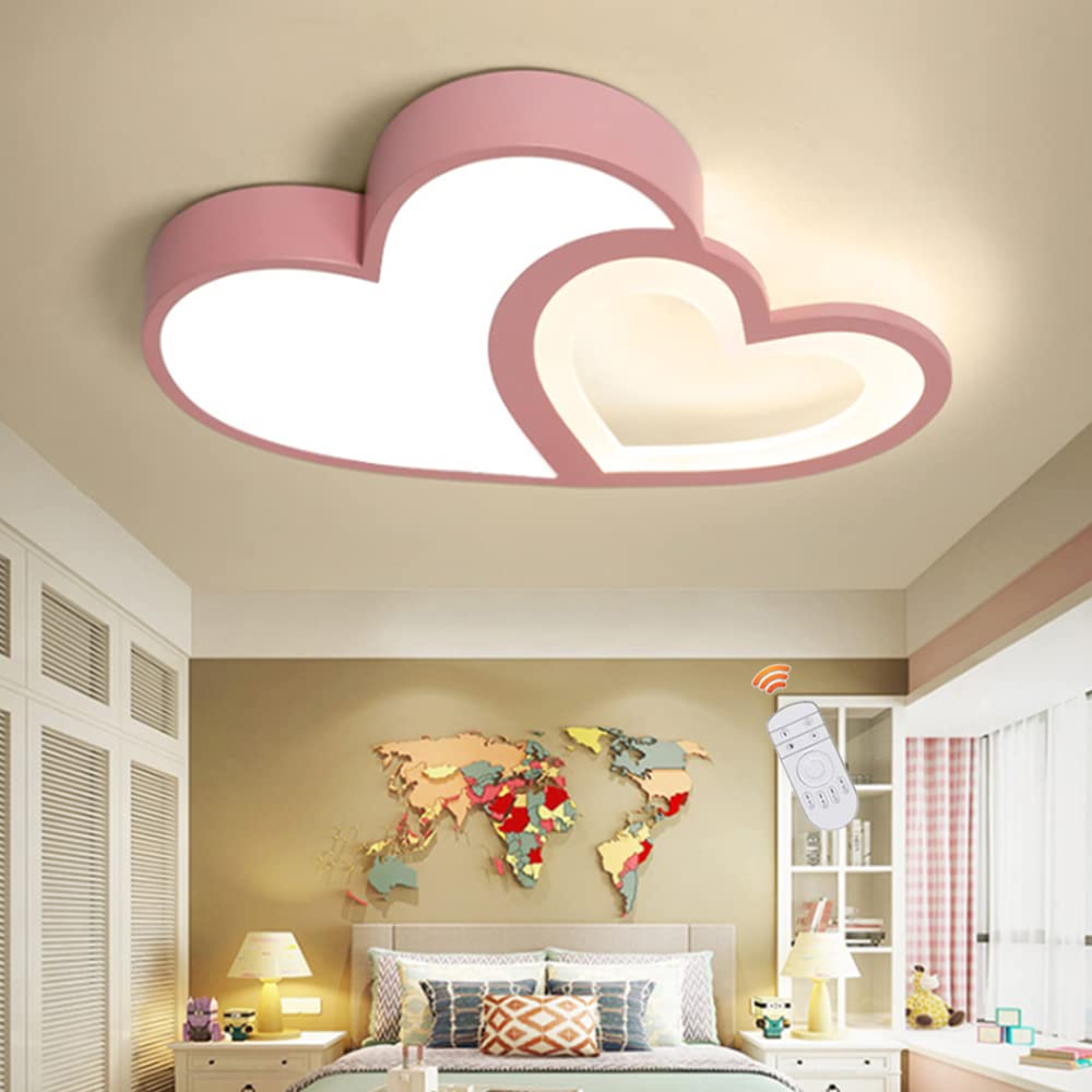 Lampa Sufitowa Kształcie Serca Lampa Sufitowe LED Cartoon Nowoczesna Żyrandole Do Pokoju Dziecięcego Możliwość Przyciemniania Chłopiec Dziewczyna Baby Sypialnia Lampa Wisząca Salonu Romantyczna