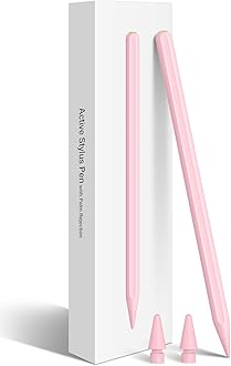 Stylus Pen for iPad with Magnetic Wireless Charging, Smart Ipencil 2nd Generation Compatible with iPad Pro 11 in 1/2/3/4, Pro 12.9 in 3/4/5/6, Air 4/5, Mini 6 Pink