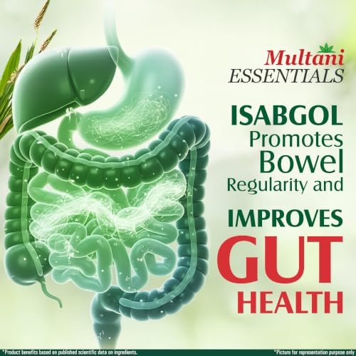 Image of Multani Essentials Isabgol | Psyllium Husk Powder (24 Sachets - 5 gm Each) | For Gut Health And Irritable Bowel Syndrome | Effectively Relieves Constipation | Fibre Supplement For Digestion | Chemical Free | No Added Sugar Or Artificial Flavour | 100% Isabgol