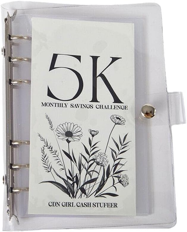 12-month Envelopes Money Saving Challenge Binder, 10k Savings Challenge Box Savings Binder, Money Savings Challenges Book Money Saving Planner Money Organizer Budget Binder to Save 2.5k/5k/10k