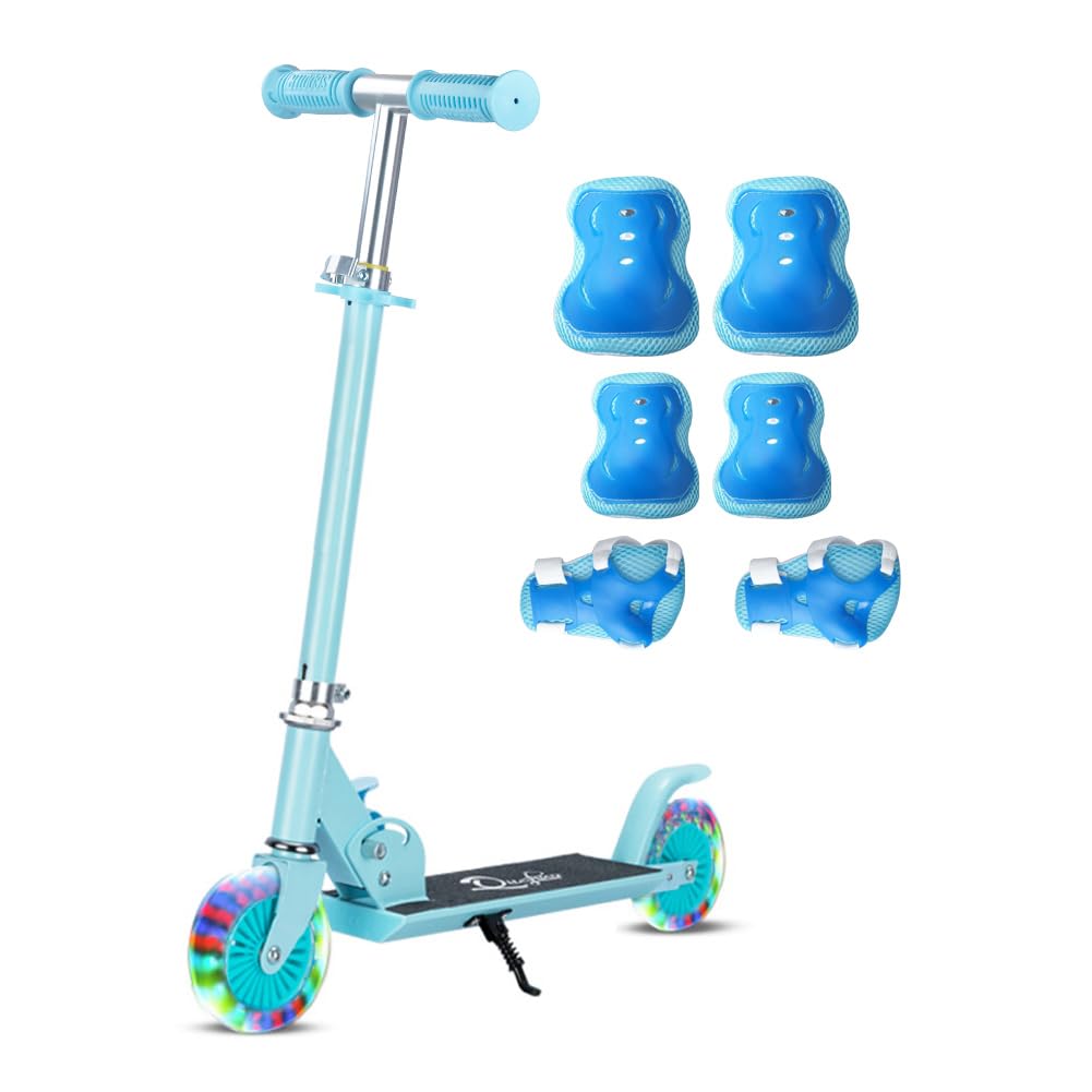 Vinteky Patinetes para Niños Patinete Plegable Scooter Altura Ajustable con Ruedas de Luz LED de 4-7 Años