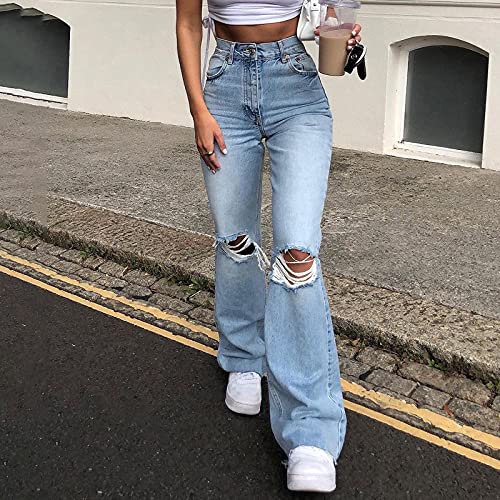 High Waisted Flare Jeans Women Skinny Ripped Bell Bottom Jeans Cowgirl Jeans High Waisted Bootcut Pants3