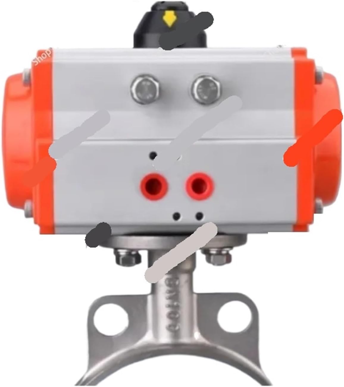 1pcs D671F-16P stainless steel clamp type pneumatic PTFE butterfly valve DN50 65 80 100 125 150(4)