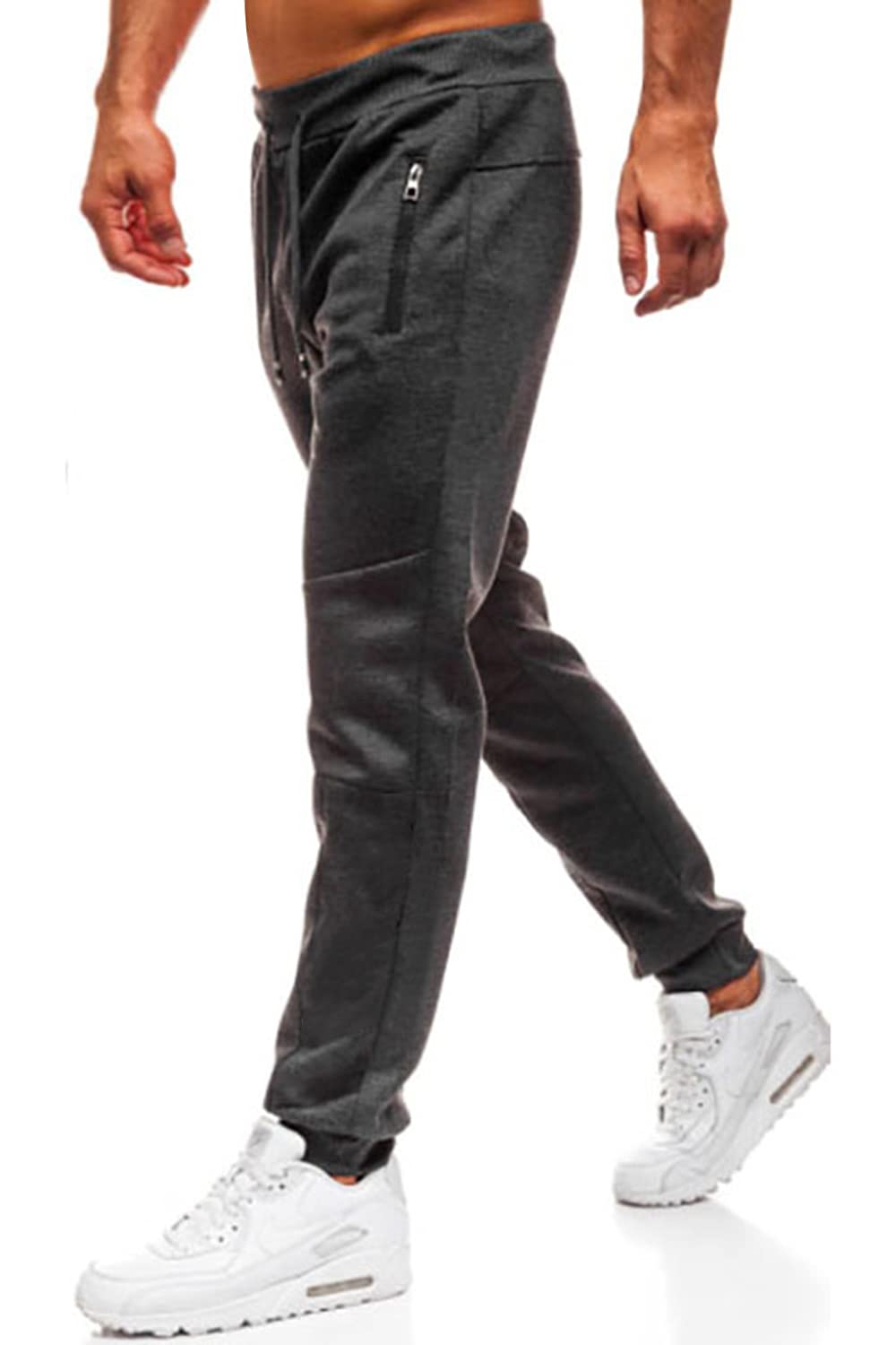 Pantaloni sportivi da uomo, pantaloni da allenamento, pantaloni cargo, pantaloni da jogging, alla moda, per il tempo libero, per la corsa, con strisce strette