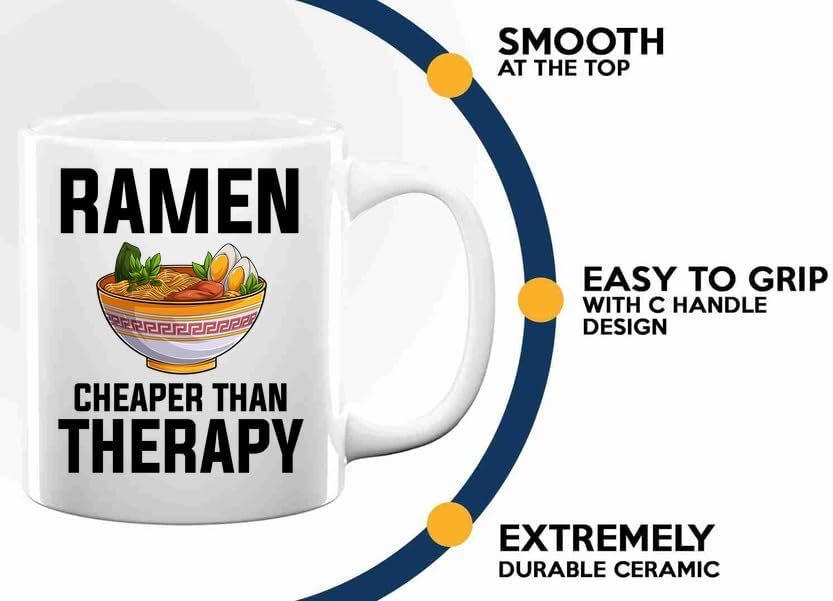 Ramen Coffee Mug 11oz White -Ramen Cheaper - Food Lovers chicken pumpkin vegan pantry spicy noodles image 5