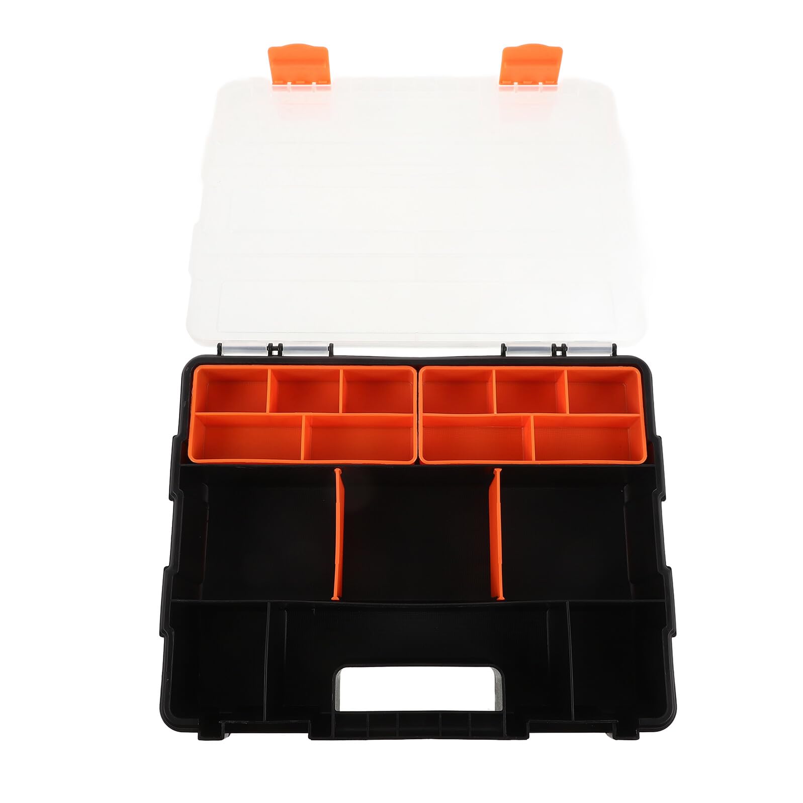 Boîte de rangement pour vis plastique à grosse capacité avec poignée de transport