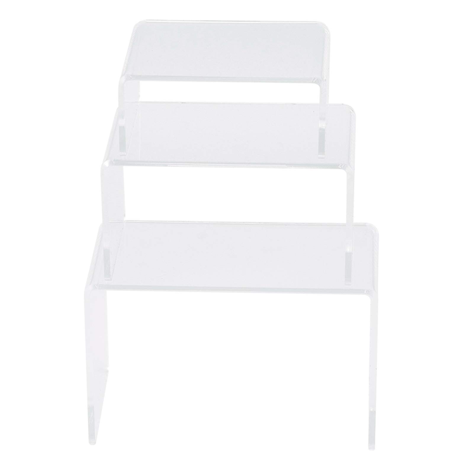 Acrylic Display Stand, 3pcs / Set Acrylic Doll Toy Figure Display Riser Rack Transparent Jewelry Display Stand for Jewelry Display Store Fixture Table Decorations