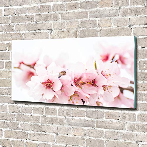 Tableau en verre plastique acrylique Tulup 140x70cm déco murale premium fleurs