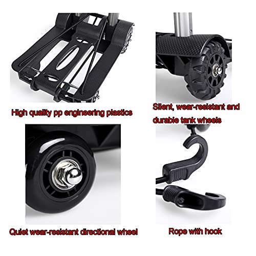 Carretilla Plegable Multifuncional, Capacidad 40kg, 4 Ruedas miniatura 3