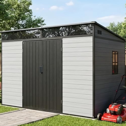 FammyLoft 10x7 FT Resin Garden Shed with Lock
