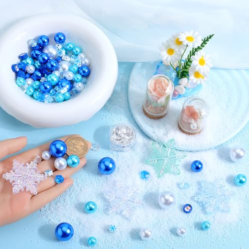 Cuentas de perlas flotantes sofisticadas para jarrones de Navidad 4