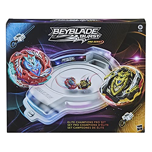 Beyblade Burst Pro Series Elite Champions Pro Set – Battle Spielset mit Beystadium-Arena, 2 Kreiseln und 2 Startern