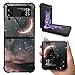 ZHEGAILIAN for Samsung Galaxy Z Flip3 5G Case,Crescent Nebula Galaxy Z Flip3 5G Cases for Girls,Reinforced Corners Soft TPU Bumper Shockproof Cool Back Cover Case for Galaxy Z Flip3 5G