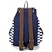 Kisstyle Unisex Canvas Backpack School Bag Vintage Stripe College Laptop Bags Blue