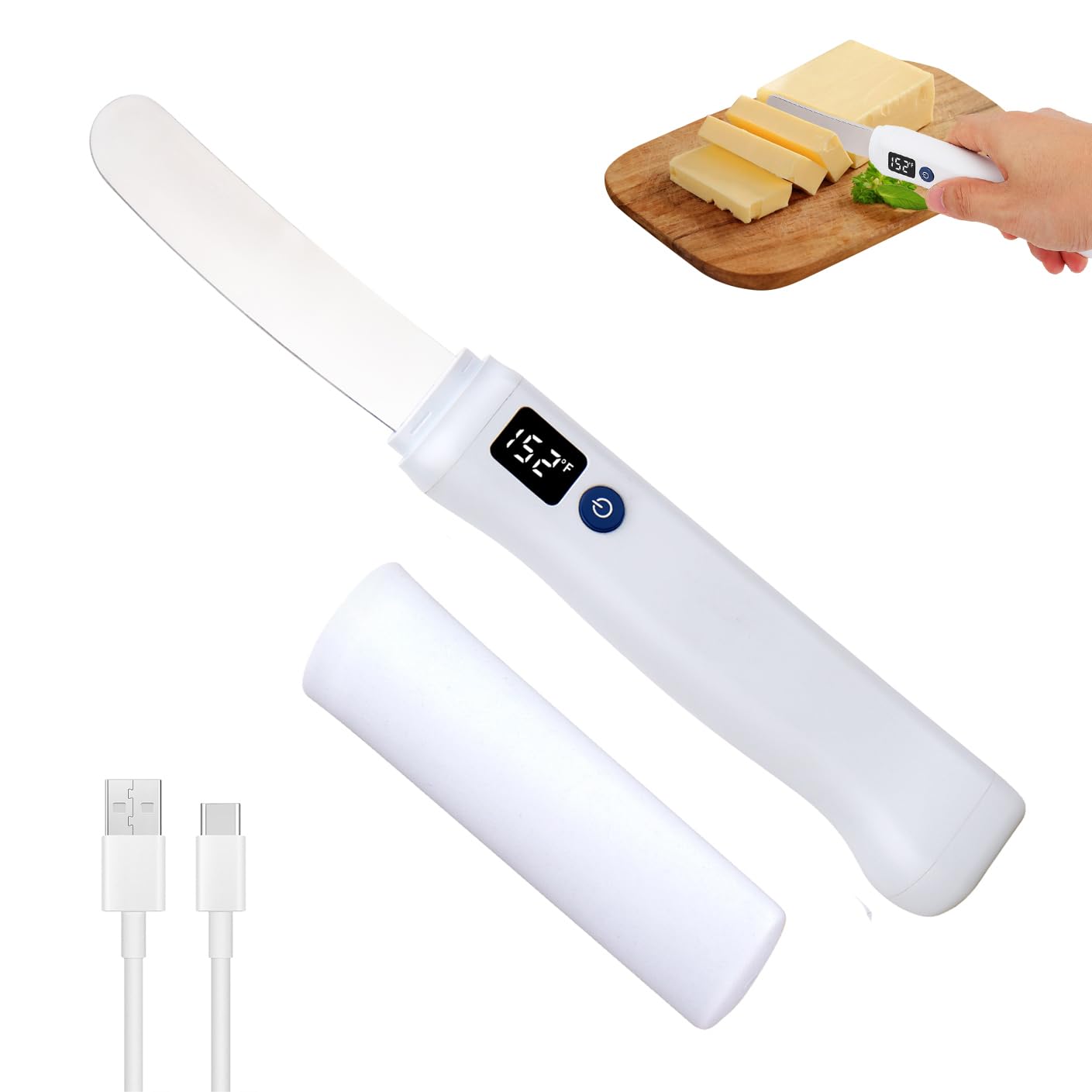 GreeSuit Electric Heated Butter Knife for Kitchen Restaurant Picnic Party