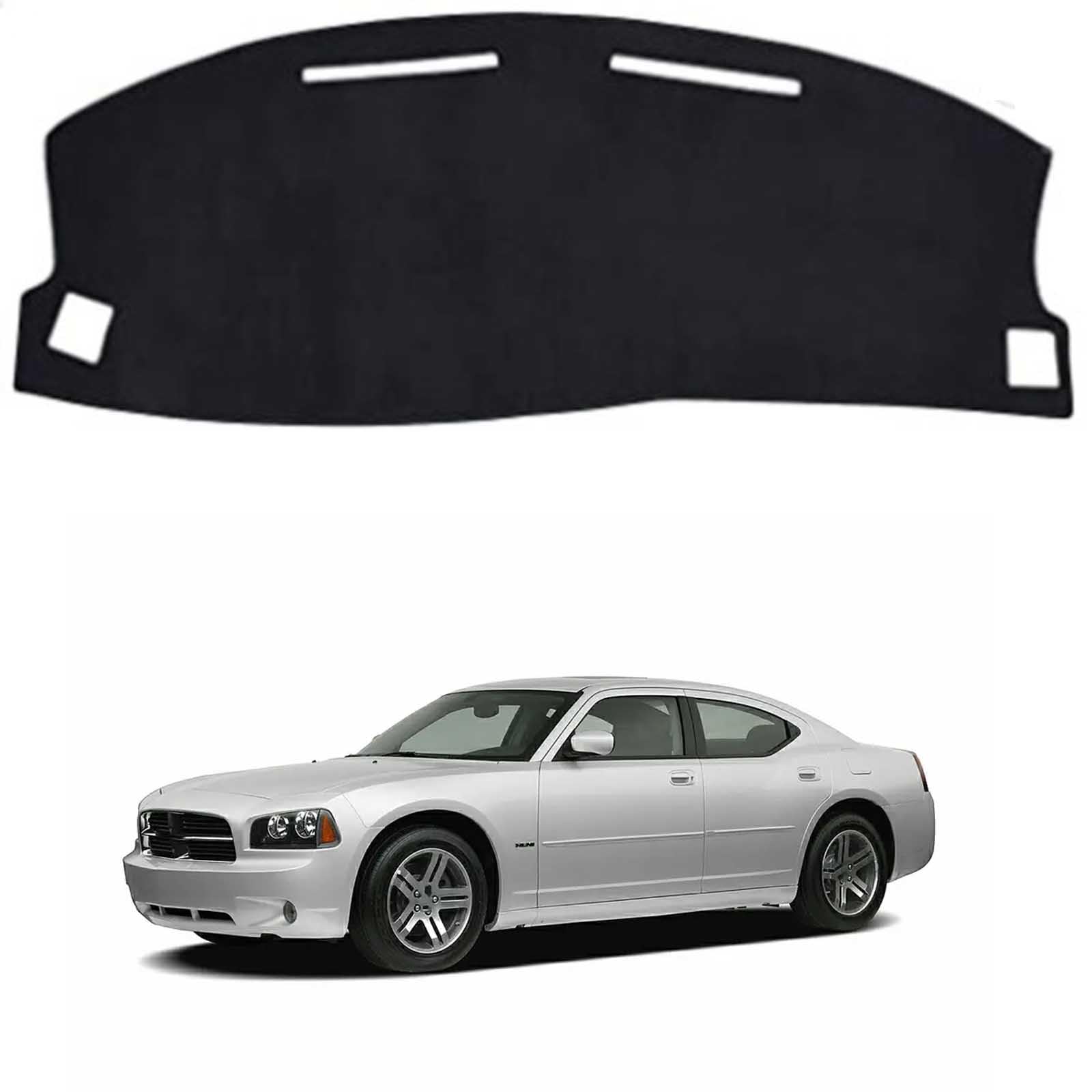 Pokrywa deski rozdzielczej dla Dodge Charger 2005-2007 RHD mata antypoślizgowa osłona przeciwsłoneczna dywan dywanik Pad konsola środkowa czarne akcesoria