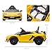 Aosom Lamborghini Aventador Licensed Kids Ride on Car with Scissor Doors, Easy Transport, 12V Electric Car for Kids with Remote Control, Suspension System, Horn, Music, Lights, Yellow