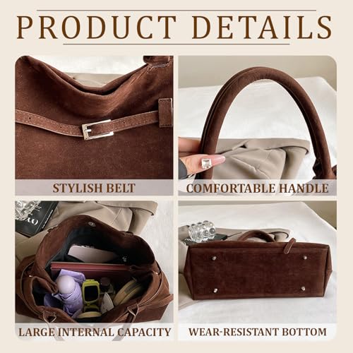 Bolso Hobo Slouchy de Gamuza Sintética para Mujer miniatura 4