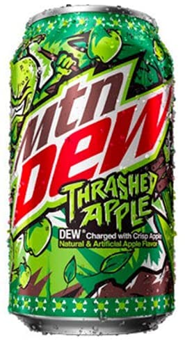 New MTN DEW Thrashed Apple lata de 12 onzas líquidas, 12 unidades
