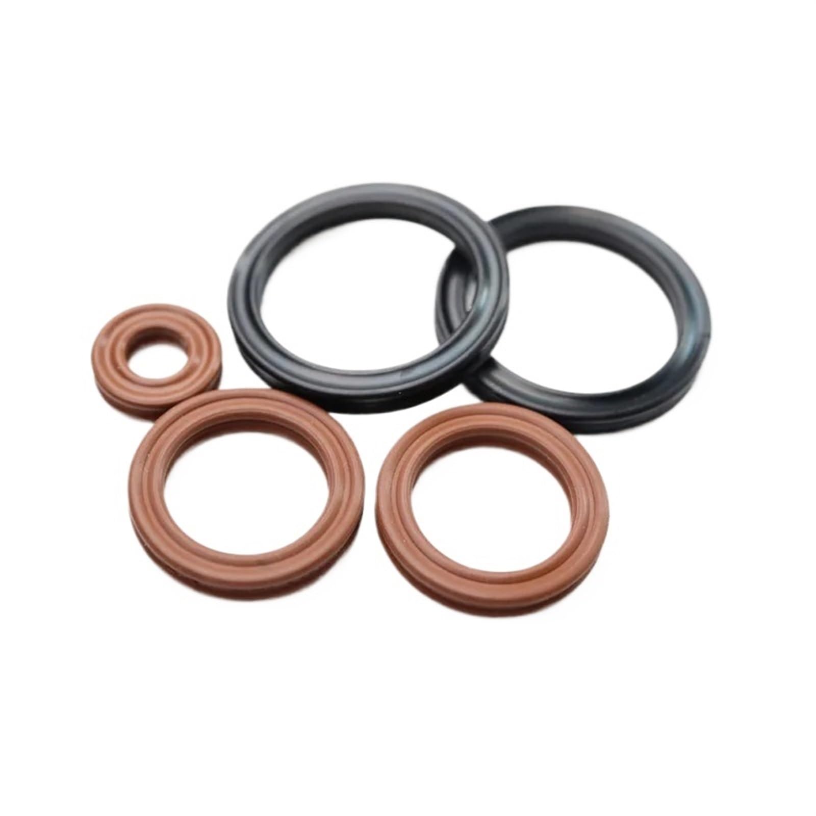 Anello a X in NBR nero, quattro anelli di tenuta a labbro, gomma nitrilica, per cilindri idraulici, pistoni, bielle. Diametro interno 4,34-456,06 mm (dimensioni: 278,99 x 3,53 (1 pezzo))