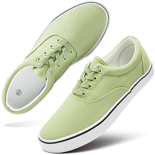 Image of yageyan Men's Low Top Canvas Walking Shoes Lace-up Fashion Sneakers Casual
