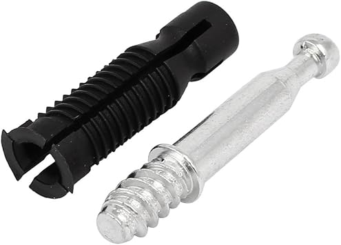 Aexit Wardrobe Plastic Screws & Bolts Shell Concealed Connecting Fitting Screws 6mm Thread Machine Screws Dia 20pcs