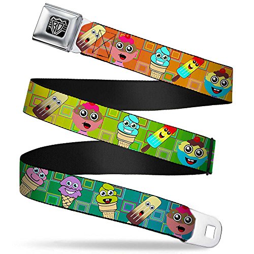 Cinturón de seguridad para festivales y moda urbana con estampado de helados