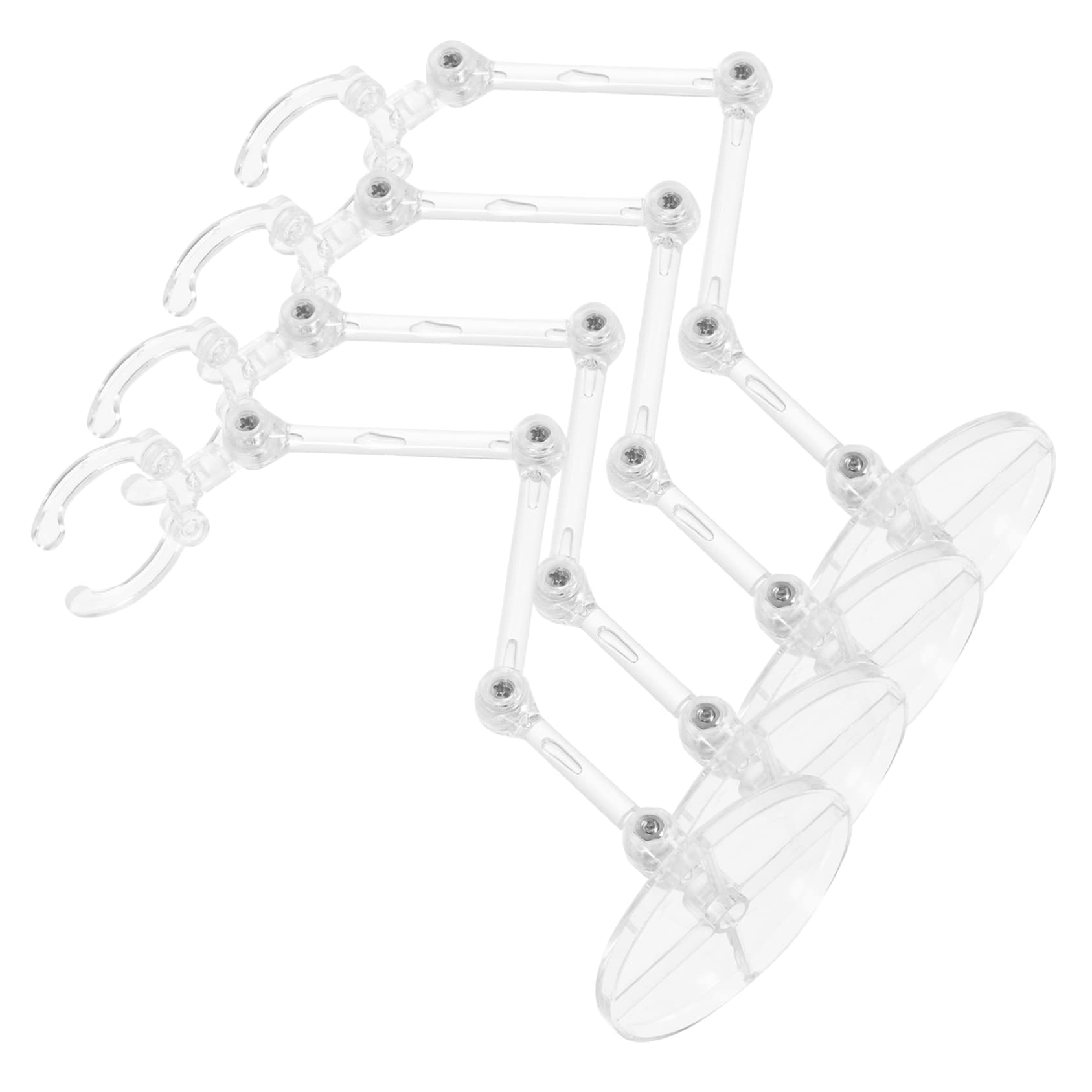 Supports Pour Poupées Réglables – Lot De 4 – En Plastique Blanc, Hauteur 20-25 Cm – Pour Exposer Figurines Et Jouets - 3