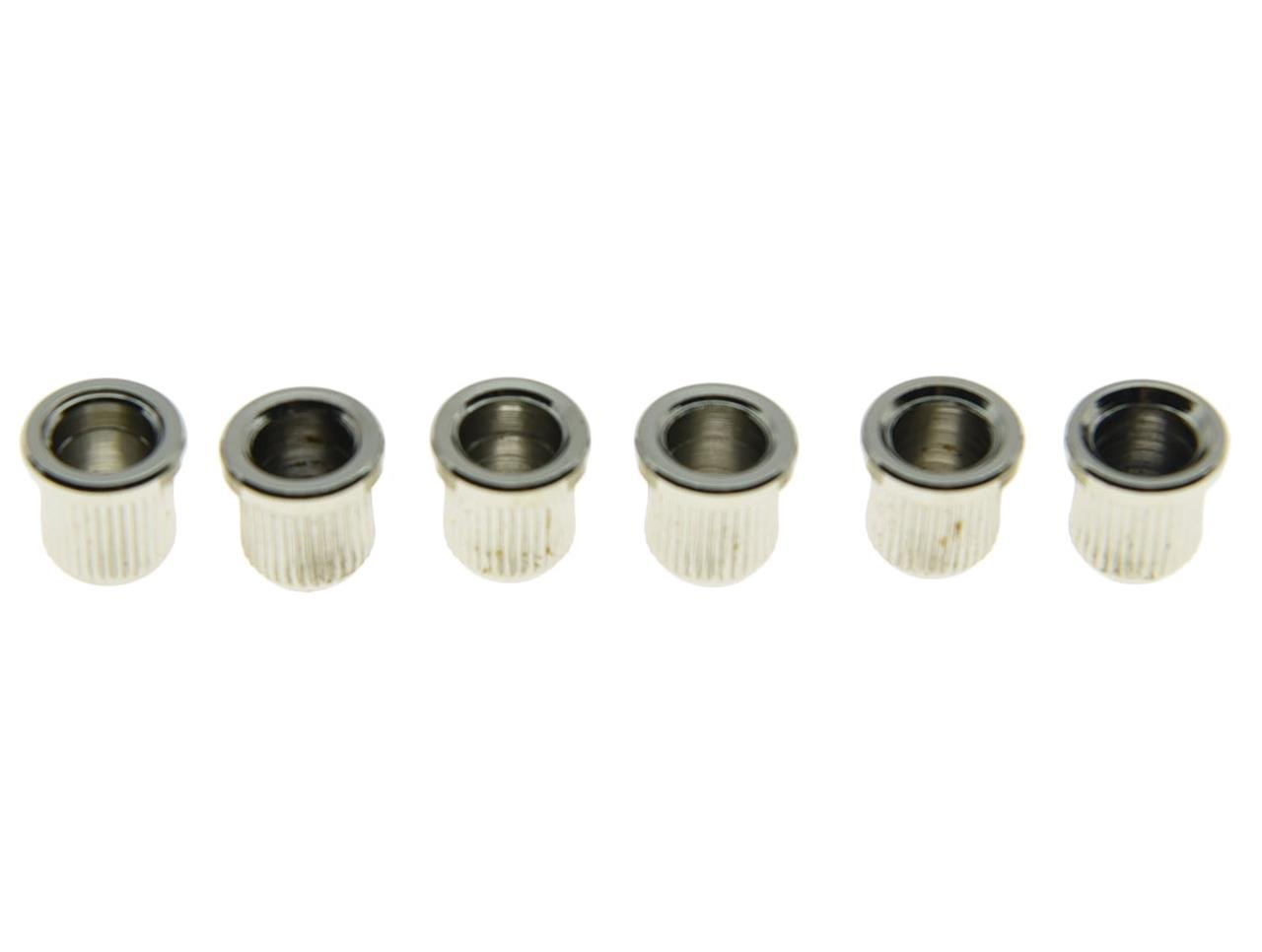 Ferramenta Per Chitarra Elettrica - 6 Boccole Per Corde Through-body, Forma Bullet, Nichel (Vintage Forge)